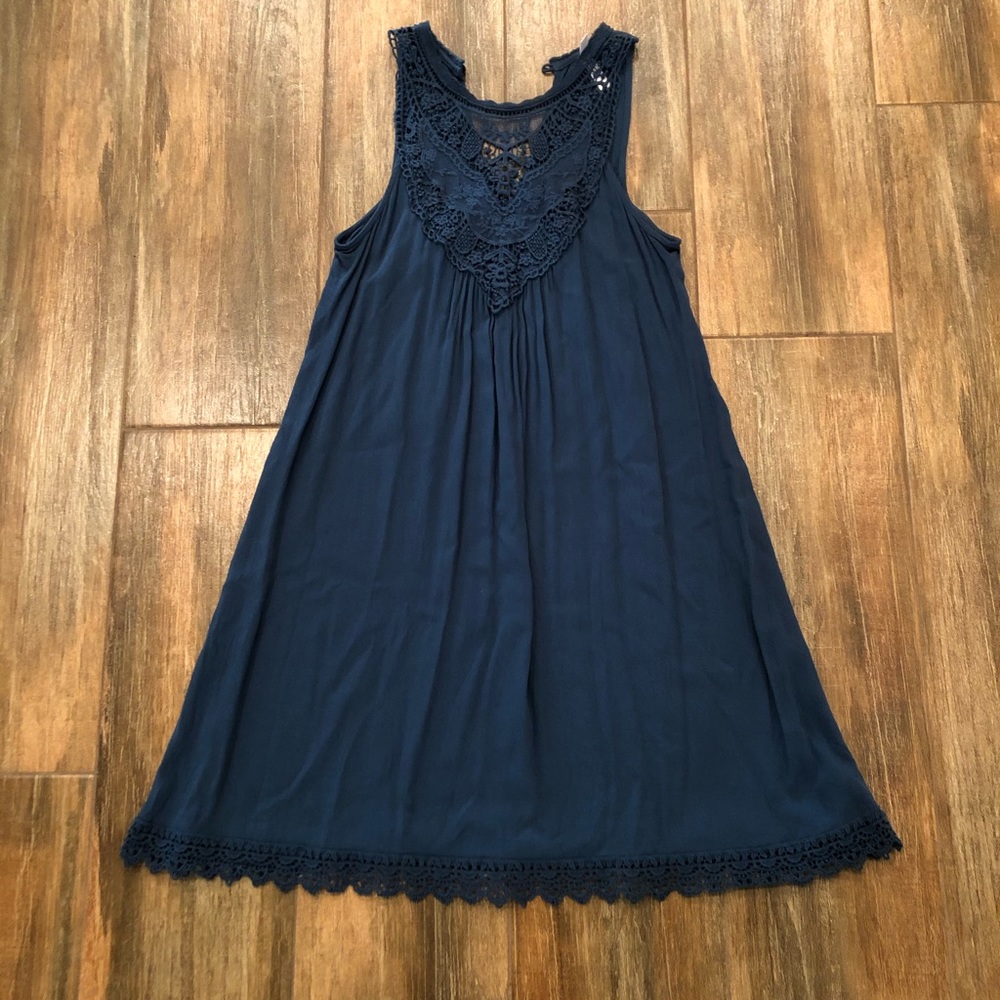 Xhilaration Dark Blue Dressy Shift Dress